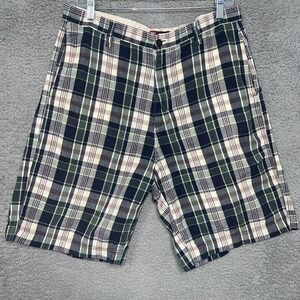 VTG Chaps Ralph Lauren Shorts Men's Size 36 x 9 India Madras Plaid Chino Golf‎